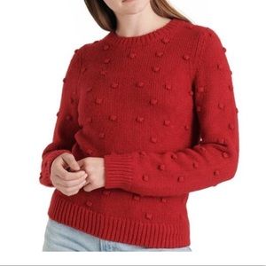 (2for$40) Lucky Brand Bobble Crewneck Sweater Red